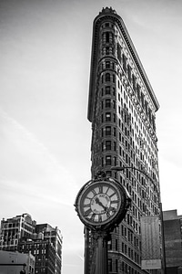 Black and white new york building