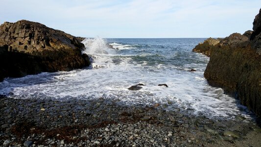 Rocks waves photo