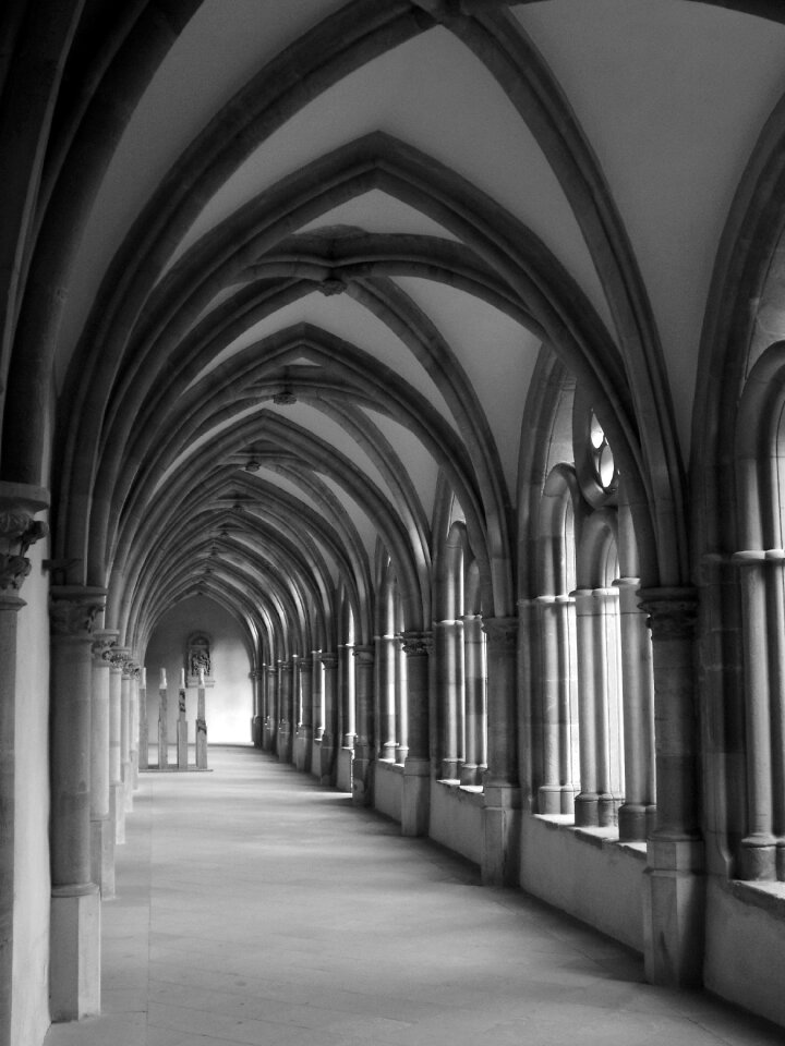 Black and white church chapel