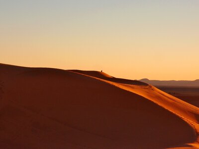 Sand dunes sunset photo