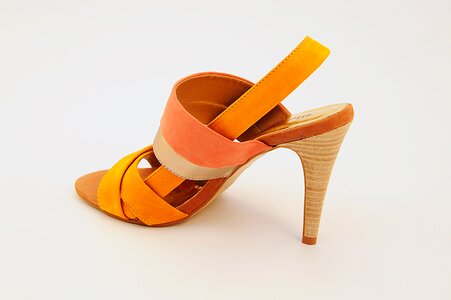 Yellow women's shoes high heels