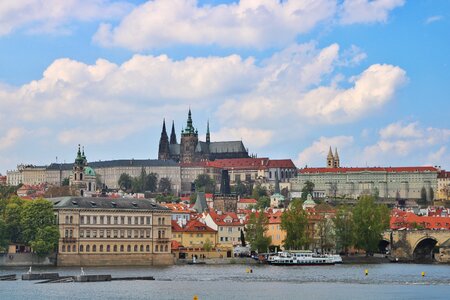 River the scenery charles bridge photo