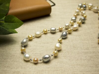 Freshwater pearl necklace accessories photo