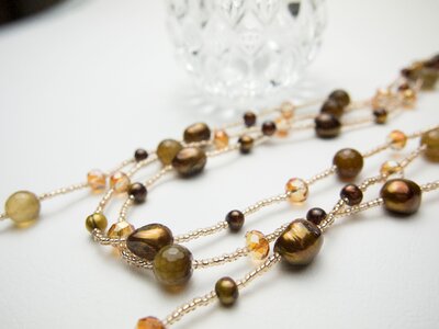 Freshwater pearl necklace accessories photo