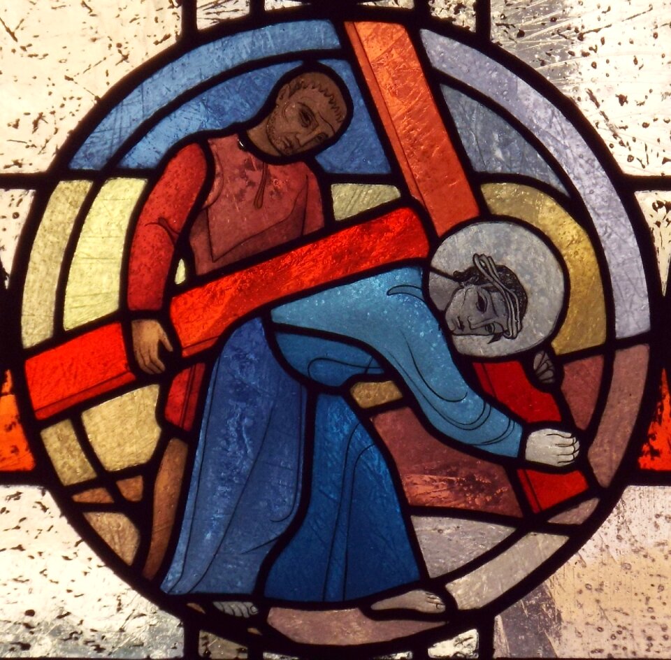 Cloister trier cathedral glass window