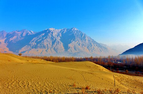 Indus river khaplu valley largest cold desert area photo