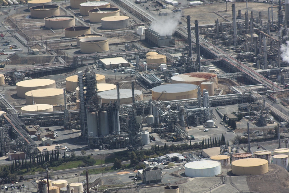 Natural gas gasoline aerial view