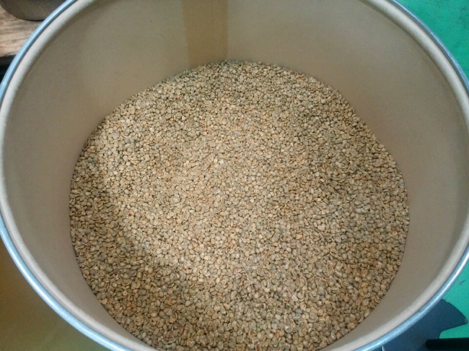 Coffee beans green beans roasting