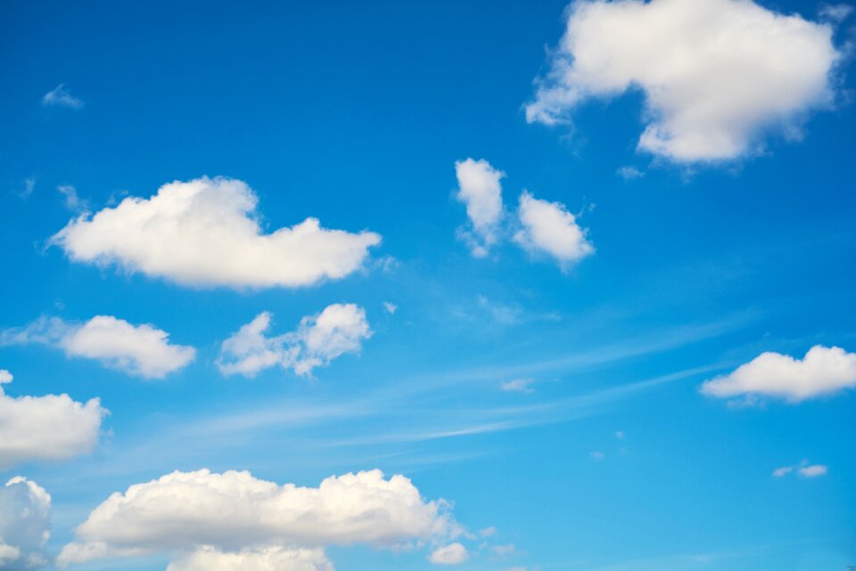 Cloud blue atmosphere