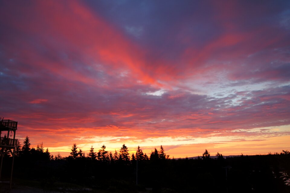 Landscape morning dawn photo