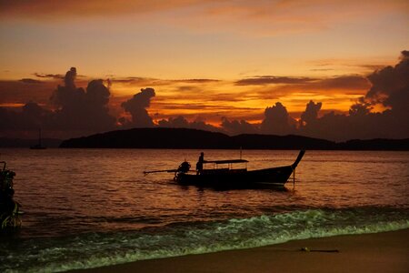 Sea sunset wave photo