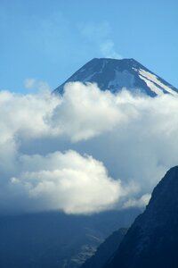Landscape clouds volcano photo