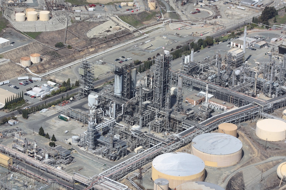Natural gas gasoline aerial view