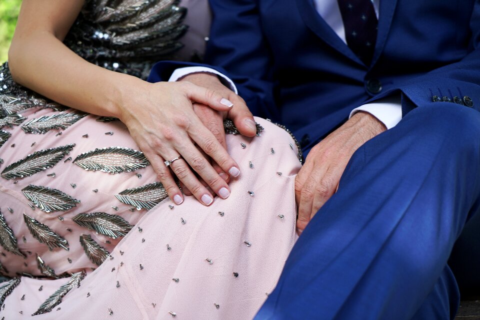 Engagement marriage hands
