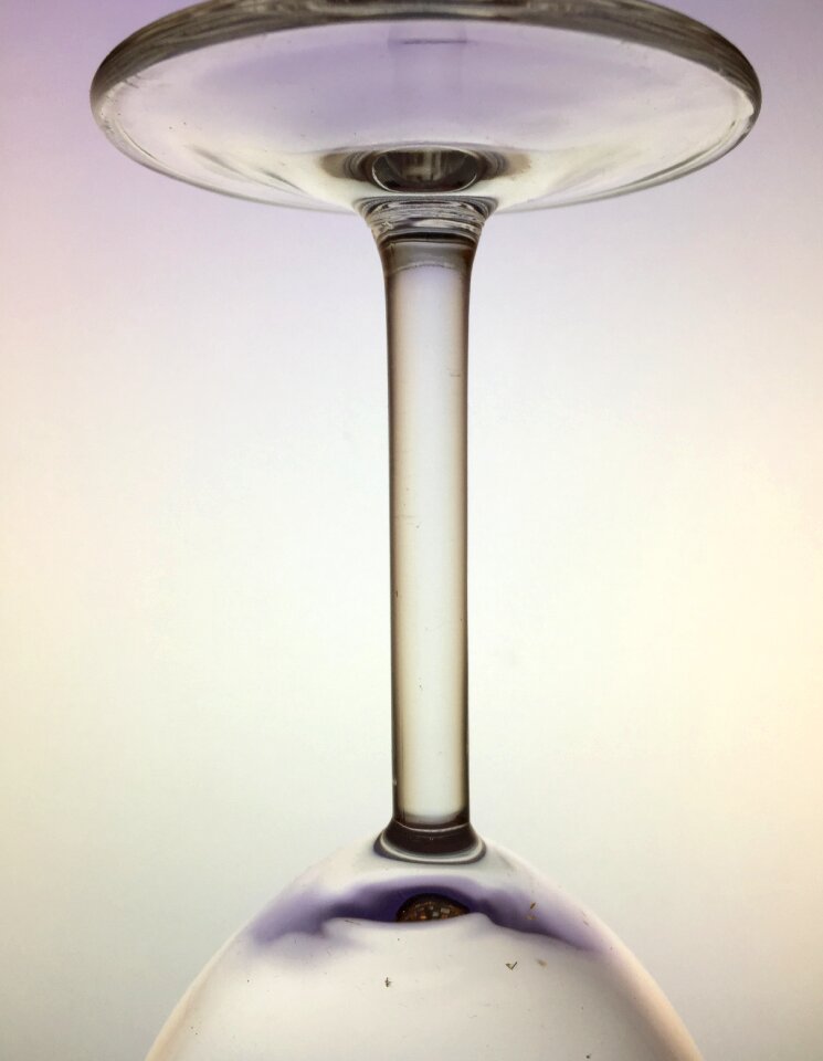 Transparent closeup wine glasses