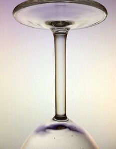 Transparent closeup wine glasses