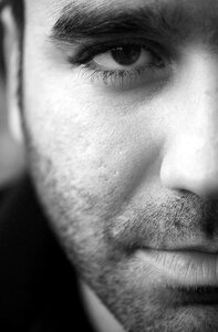 Face overview black and white