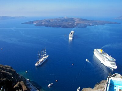 Santorini aegean sea view