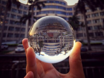 Crystal ball beauty glass photo