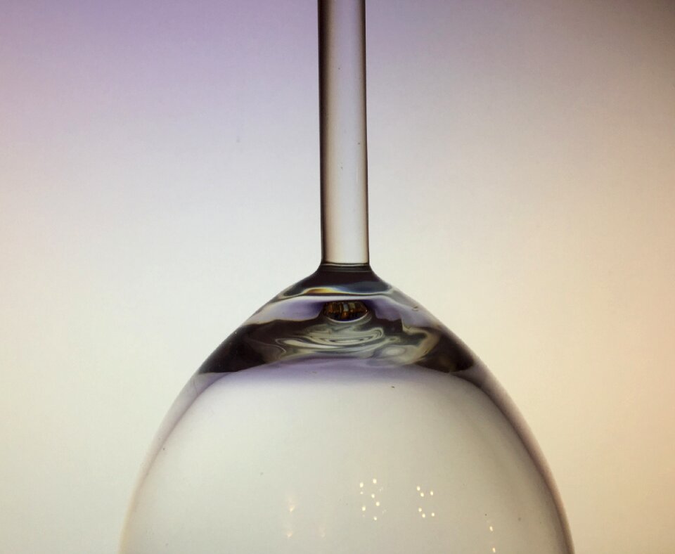 Transparent closeup wine glasses