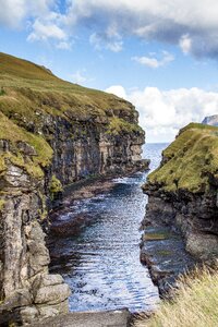 Faroe islands fjord photo