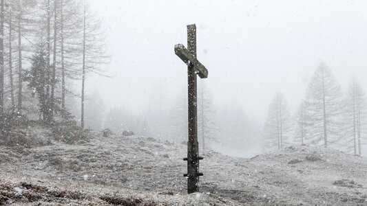 Cross wintry cold photo