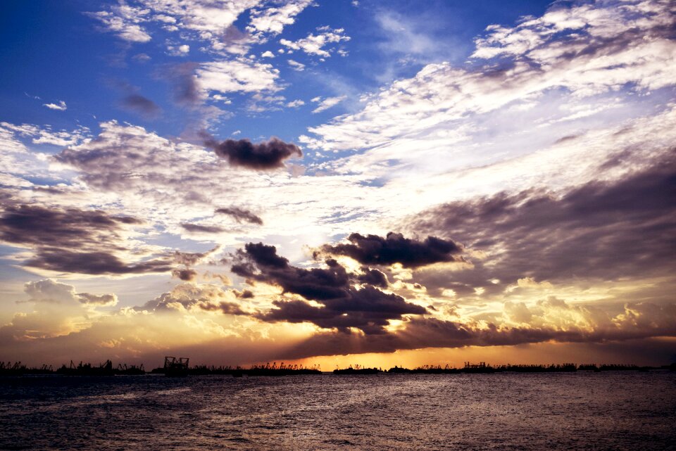 Afternoon beach sky
