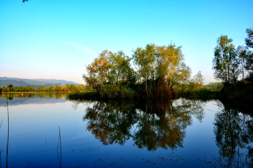 Reflections lacquer landscape