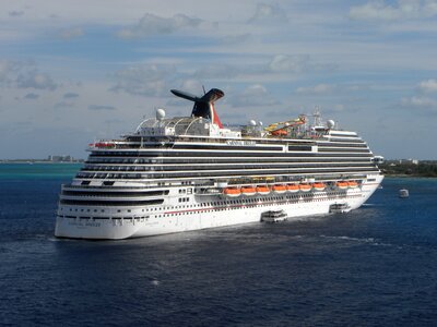 Cruise vessel open sea photo