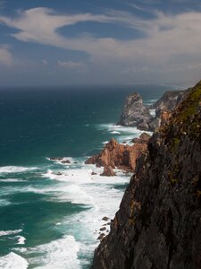 Ocean cliff rocks photo