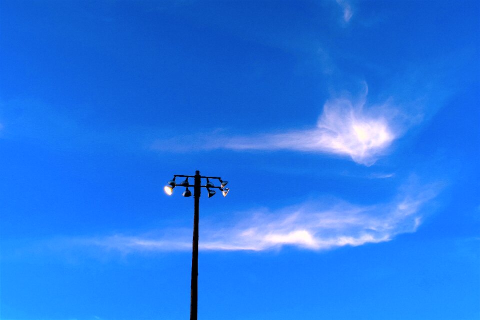Blue blue sky pole