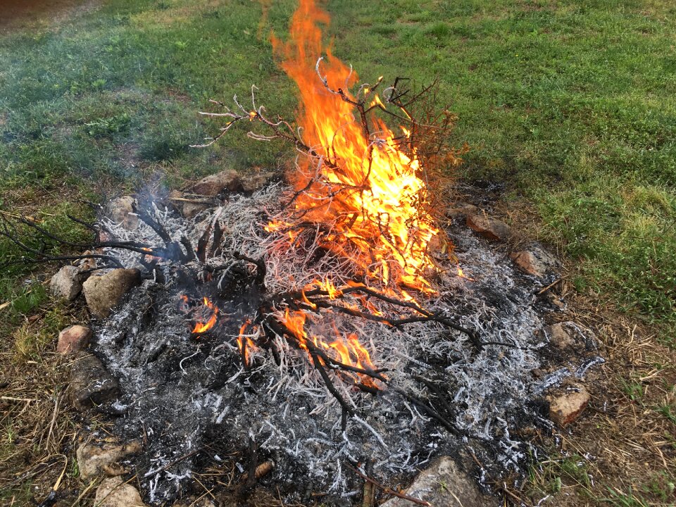 Glow smoke firewood