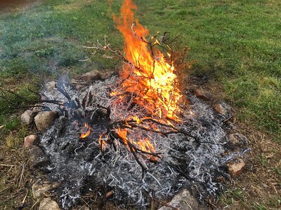 Glow smoke firewood