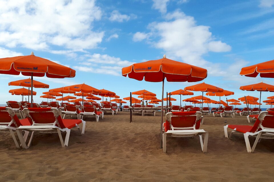Canary islands recover beach