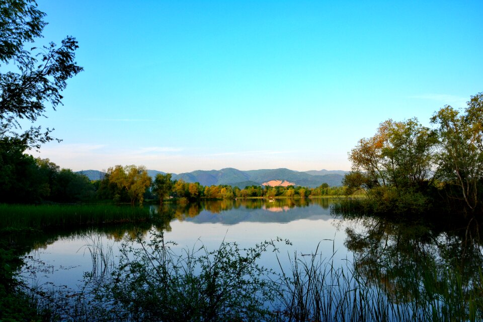 Reflections lacquer landscape