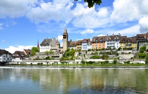 Bremgarten reuss front historic center