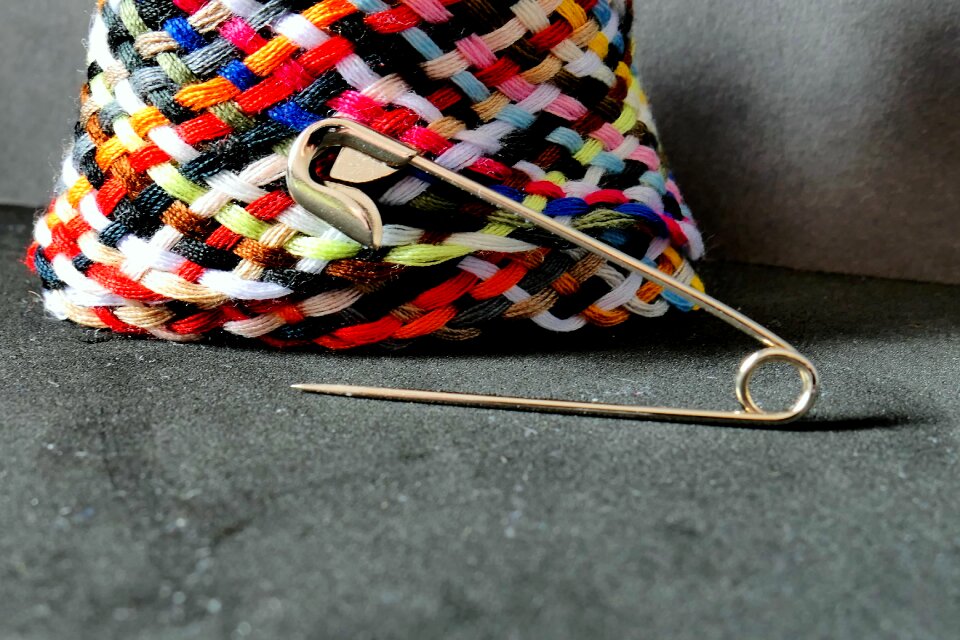 Safety pin sew fabric