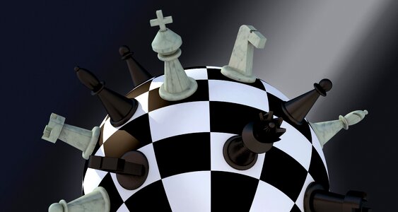 Ball strategy chess pieces photo