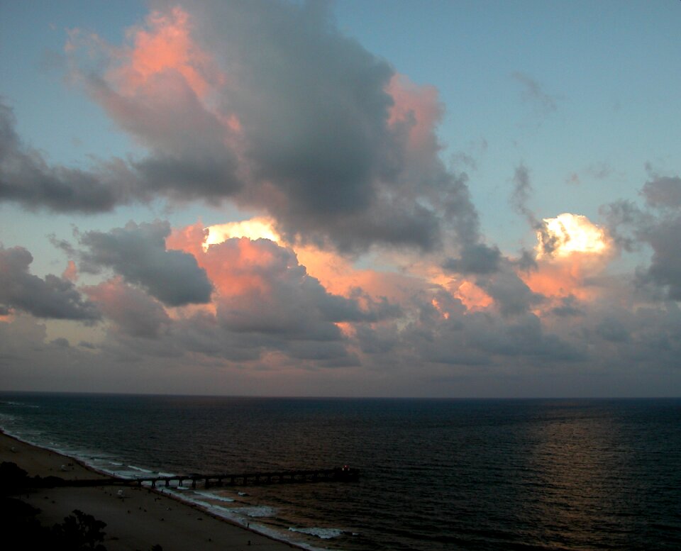 Shoreline sunset