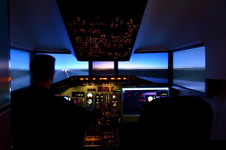 Dc 9 the cockpit flight simulator