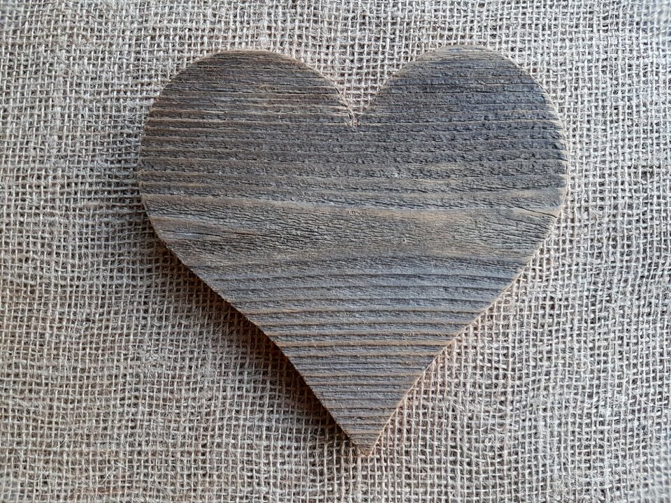 Heart love decoupage