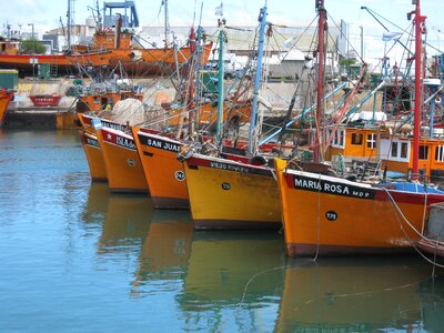 Ship fishing dock photo