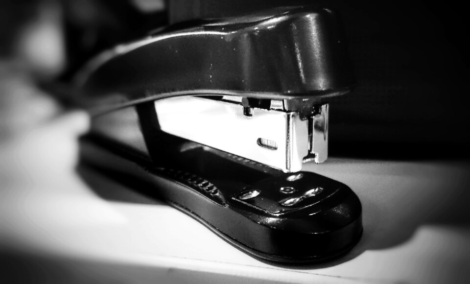 Black black and white office supplies