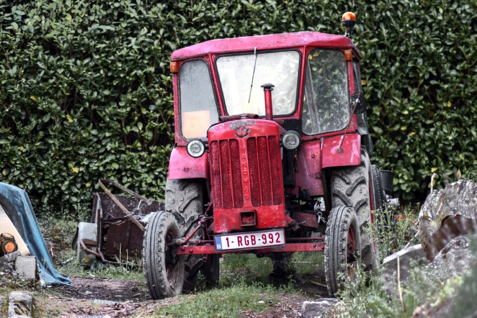 Agriculture old old tractor photo