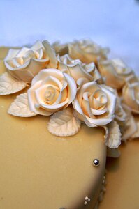 Marzipan decoration marzipan roses ornament photo