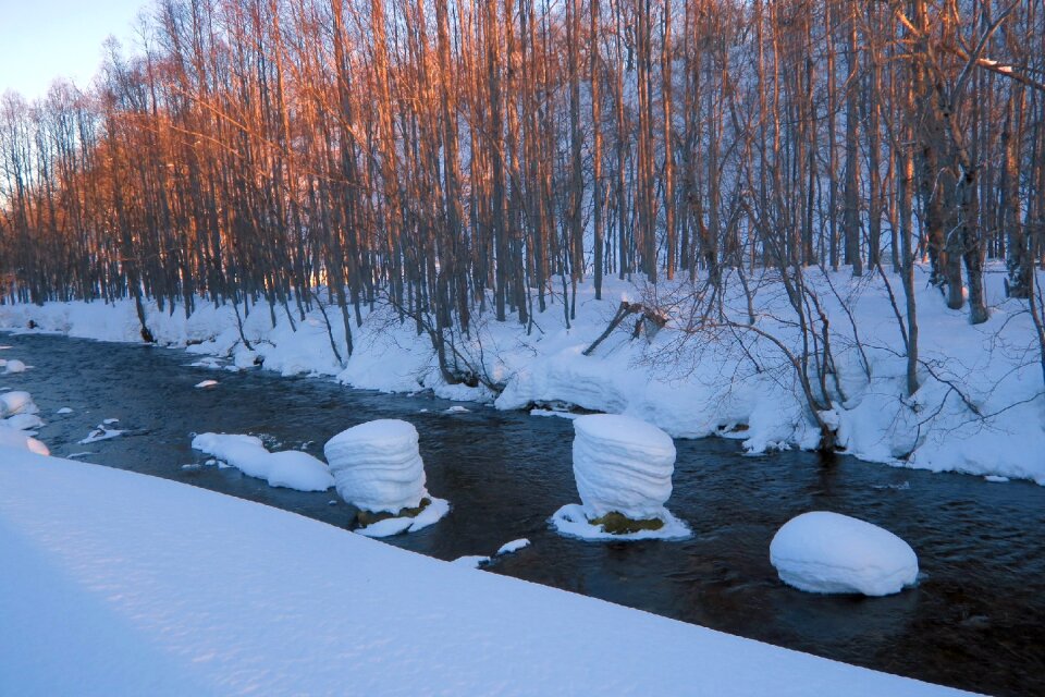 Snow ice snowdrifts