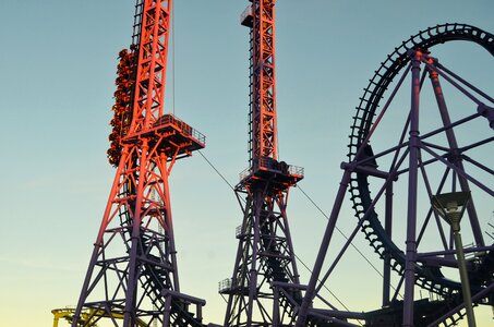 Amusement olympic park roller coaster photo
