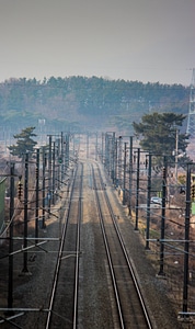 Landscape rail tracks rail photo