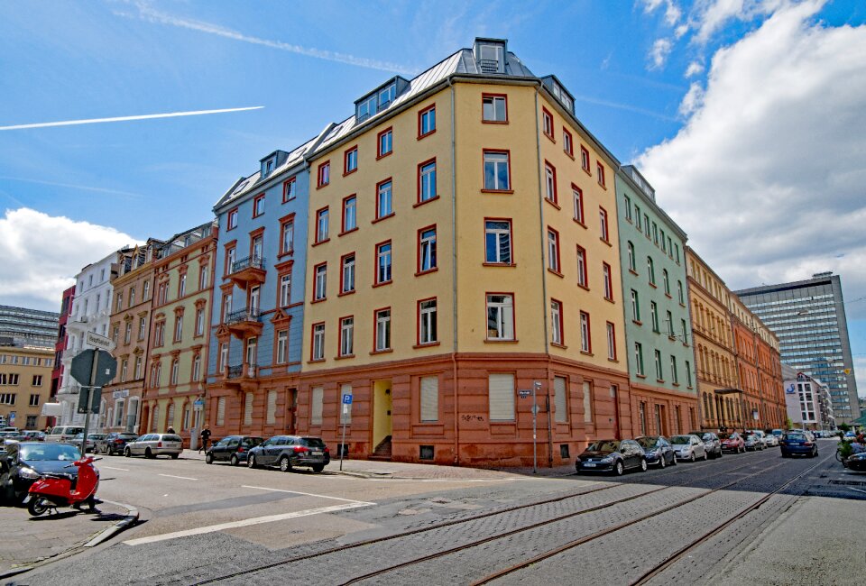 Railway station area architecture old building