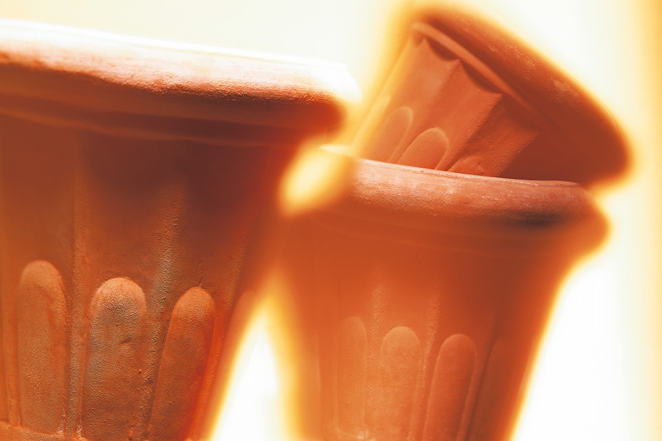 Fired clay unglazed ceramic products